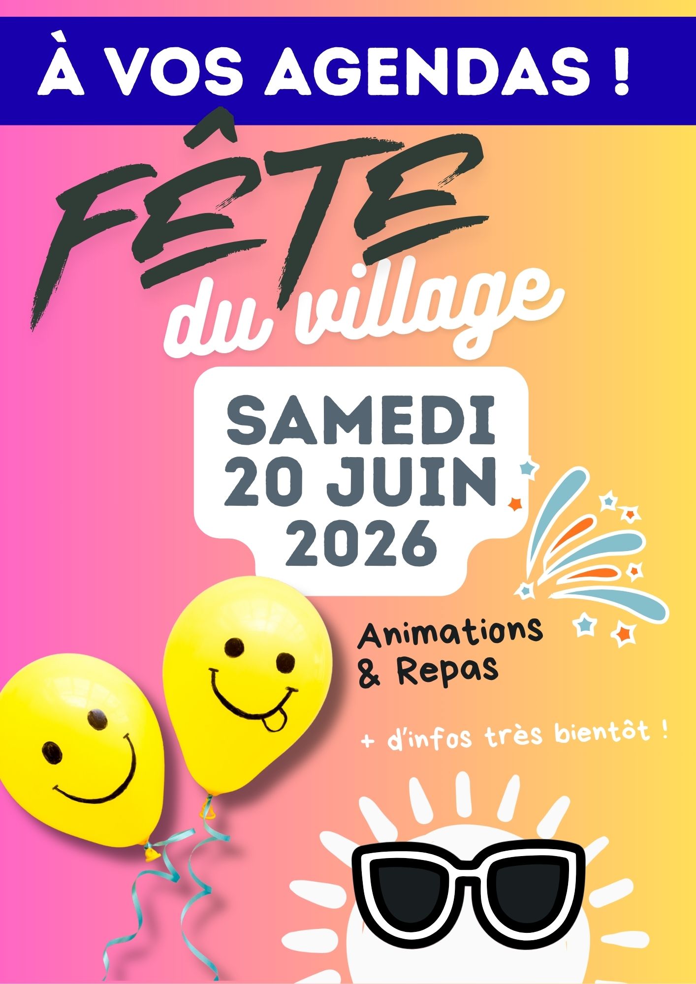 Animations & Repas + d’infos très bientôt !