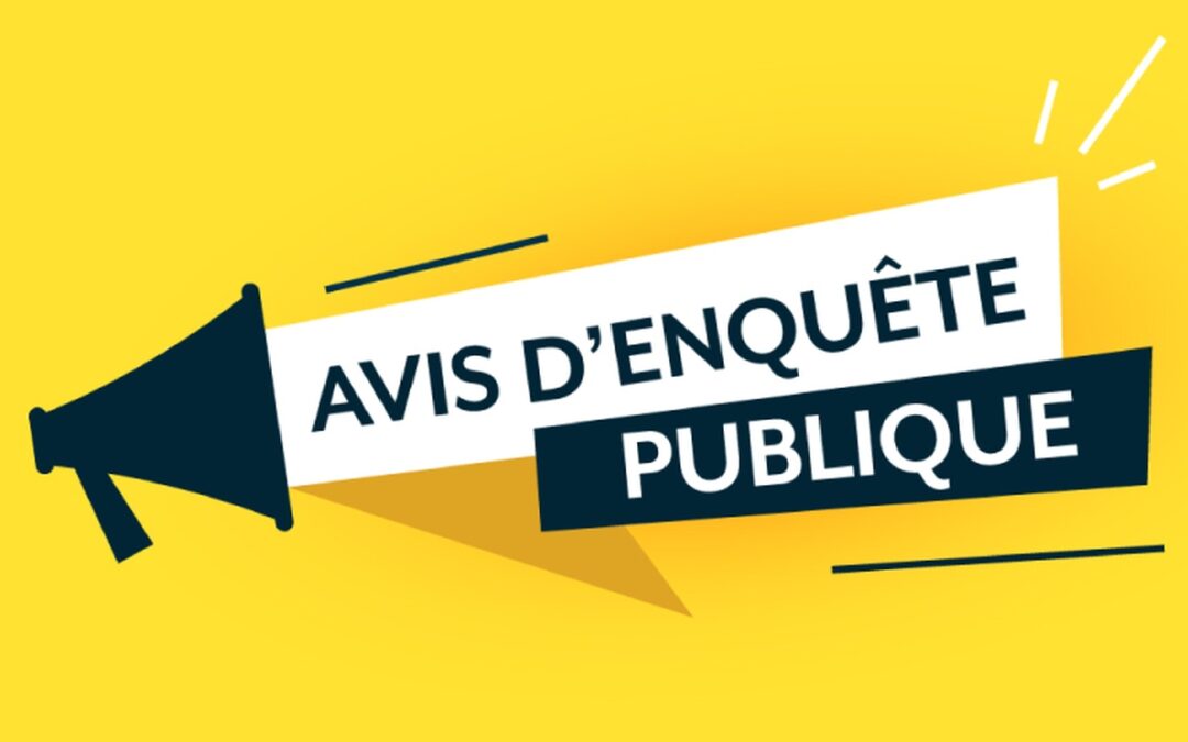 Avis d&rsquo;enquête publique – Assainissement