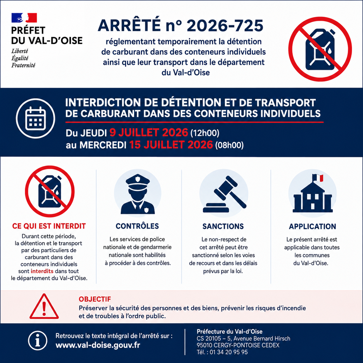 arrêté 725 Pref